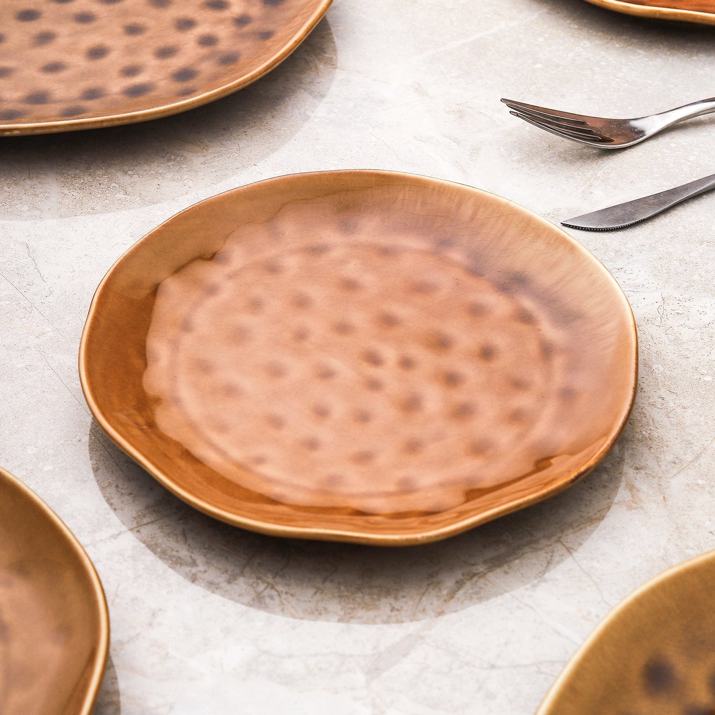 Constance Porcelain Dinnerware Set - Brown