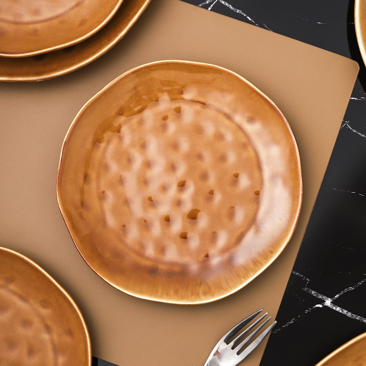 Constance Porcelain Dinnerware Set - Brown