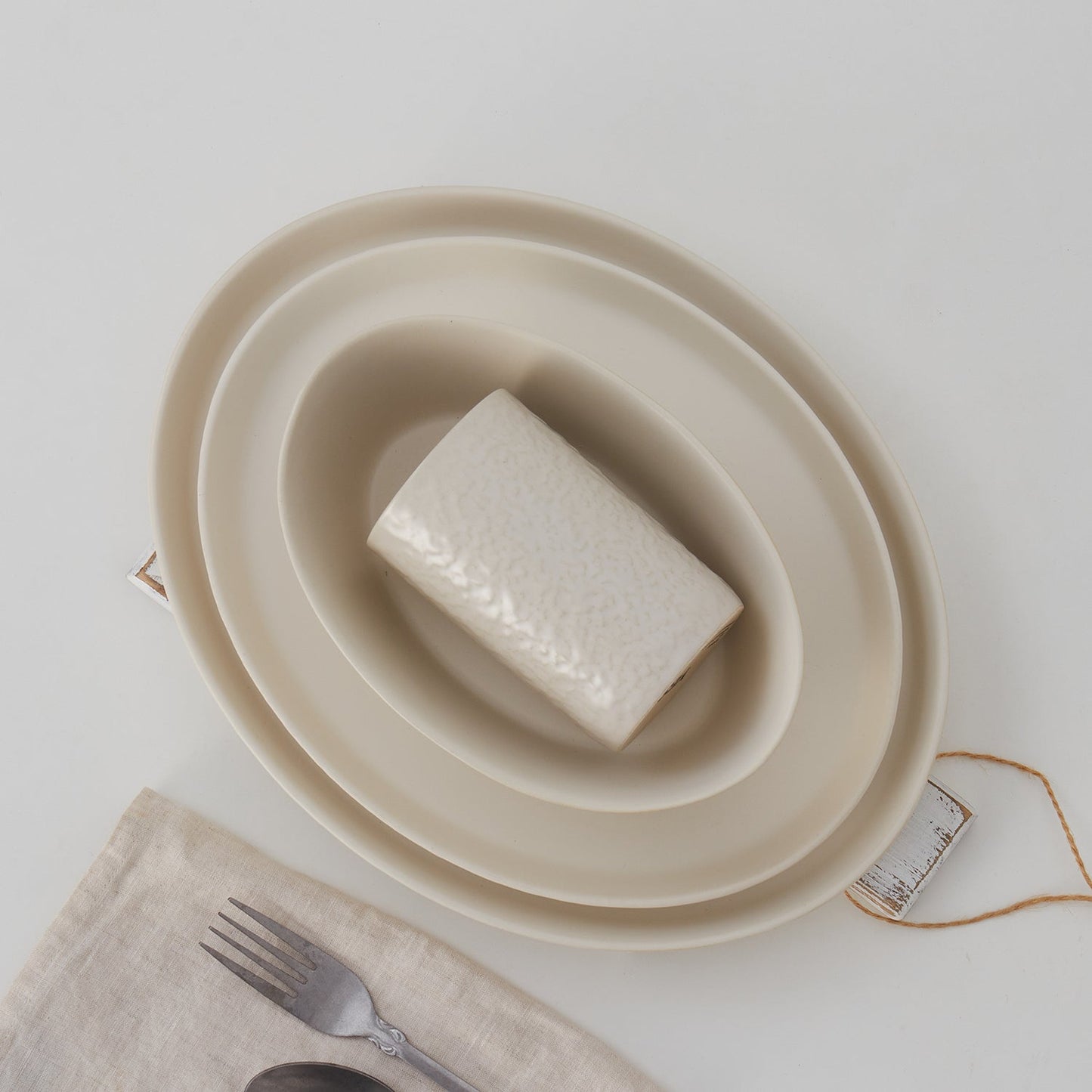 Katachi Stoneware Dinnerware Set - Ivory