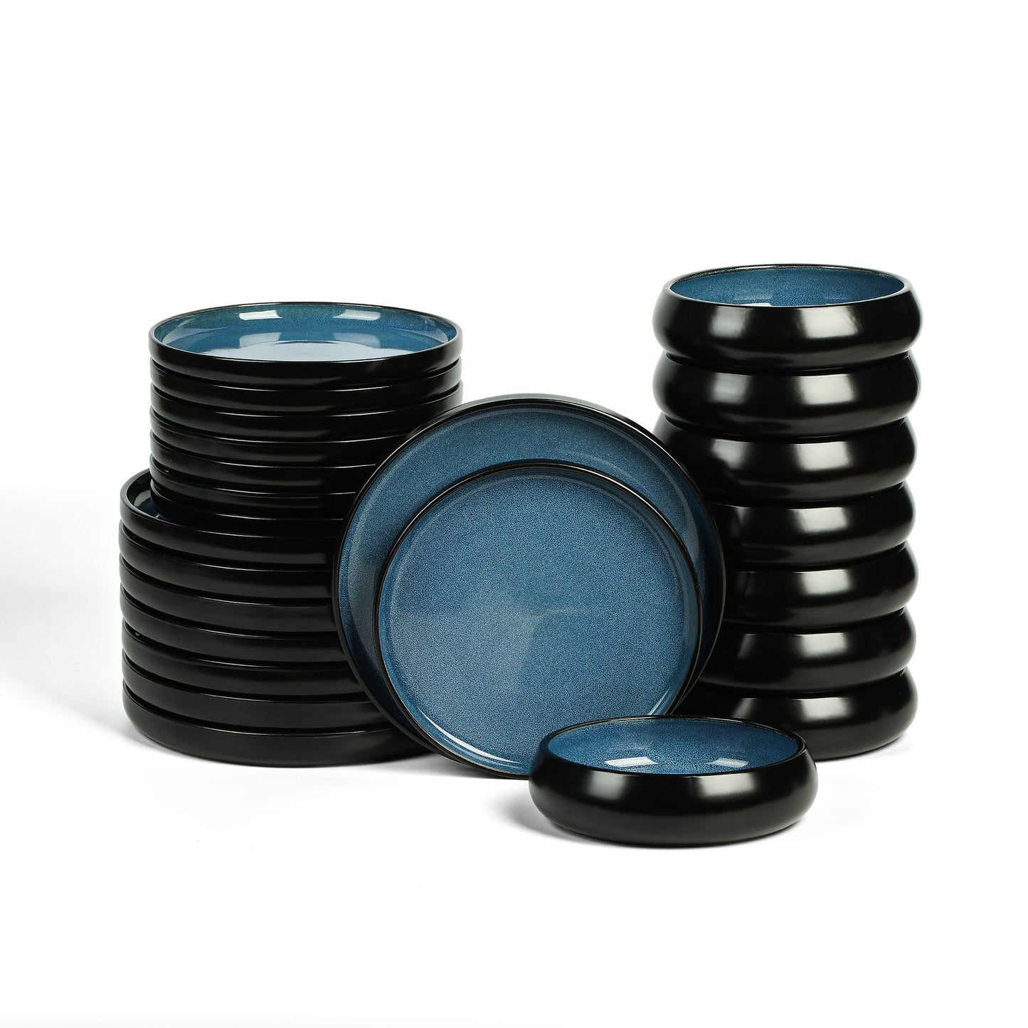 Lagoon Stoneware Dinnerware Set - Blue