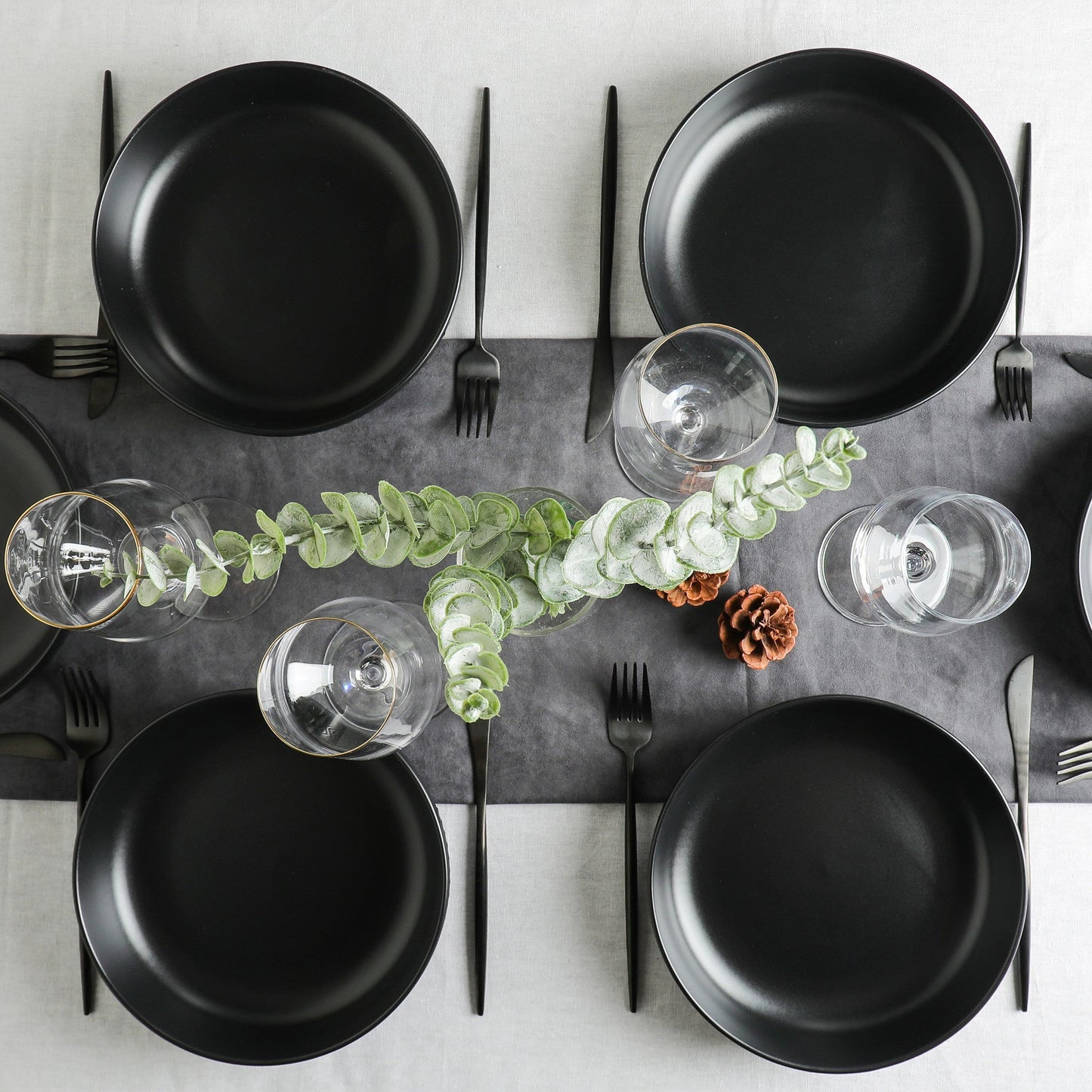 Logan Stoneware Bowl - Black