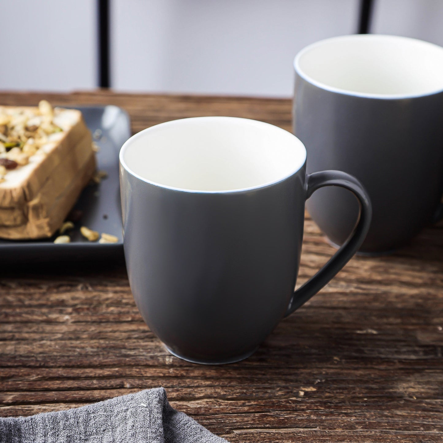 Amy Porcelain Dinnerware Set - Gray