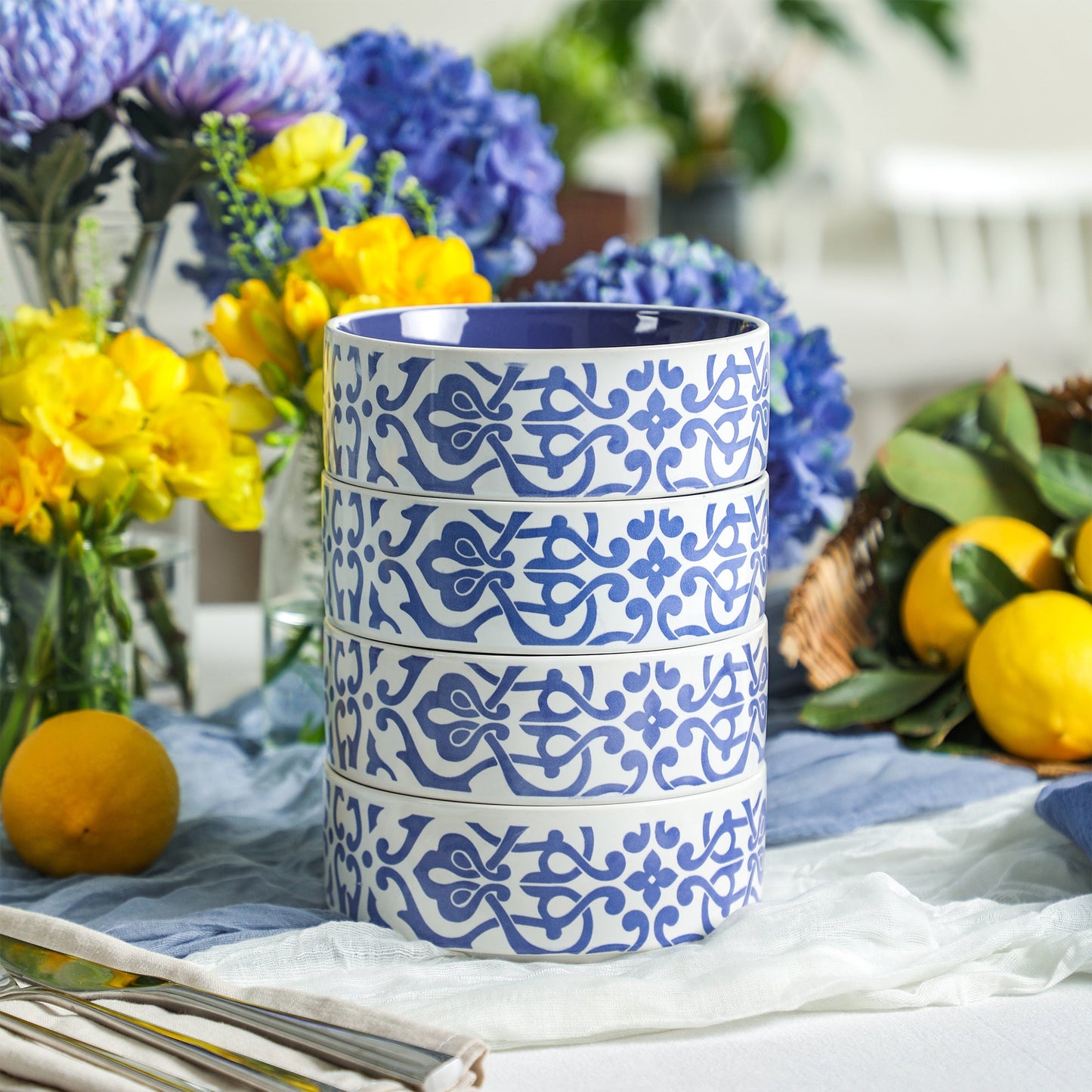 Tropea Stoneware Dinnerware Set - Blue