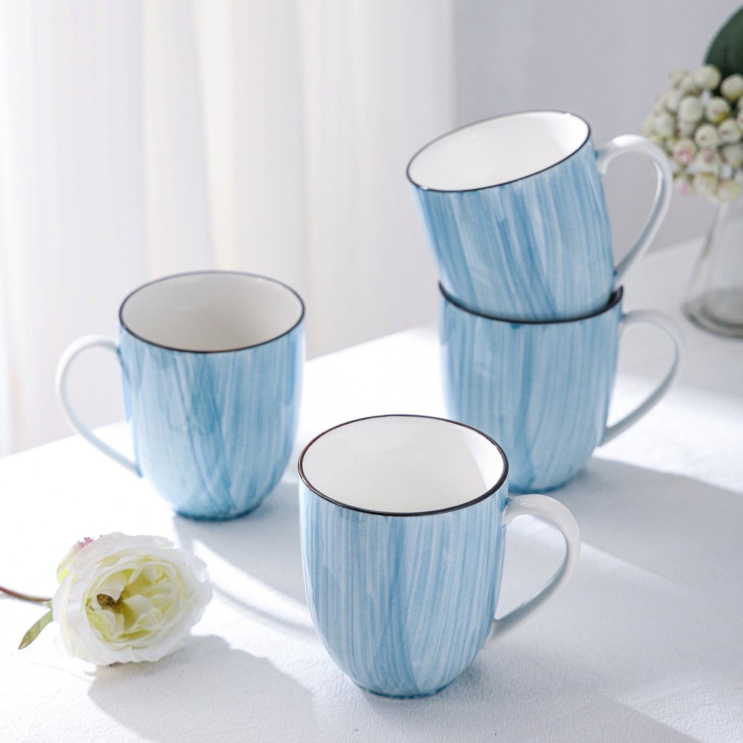 Esmeralda Porcelain Dinnerware Set - Light Blue