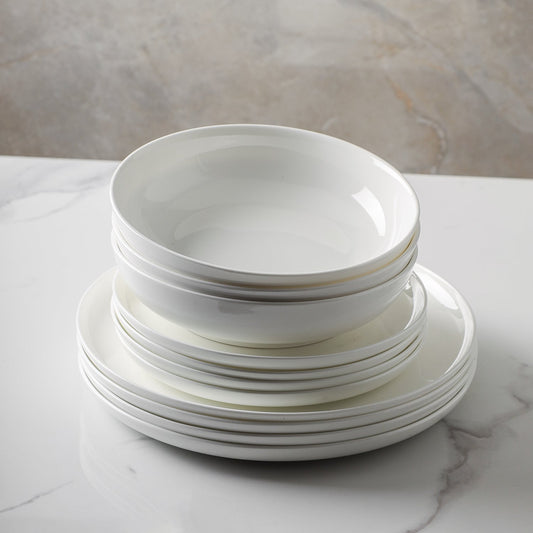 Gabrielle Bone China Dinnerware Set - White And Gold