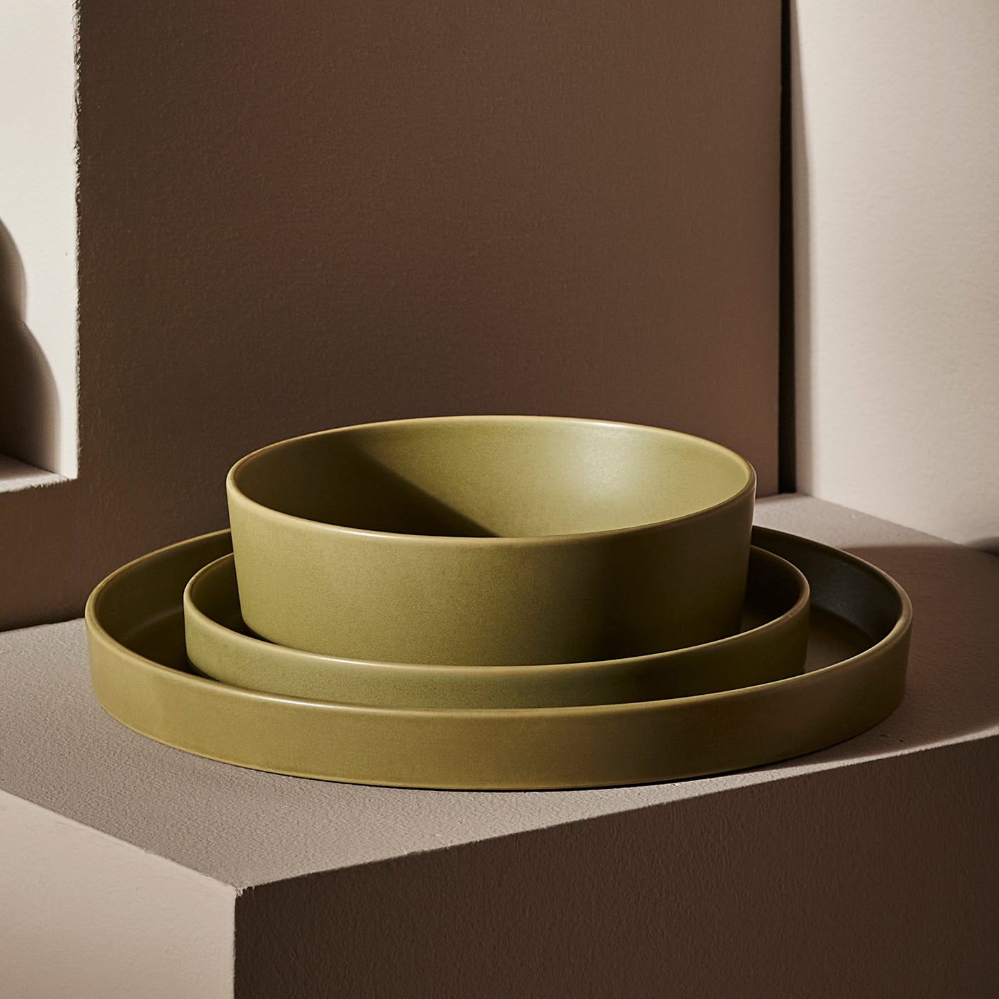 Modan Stoneware Dinnerware Set - Green