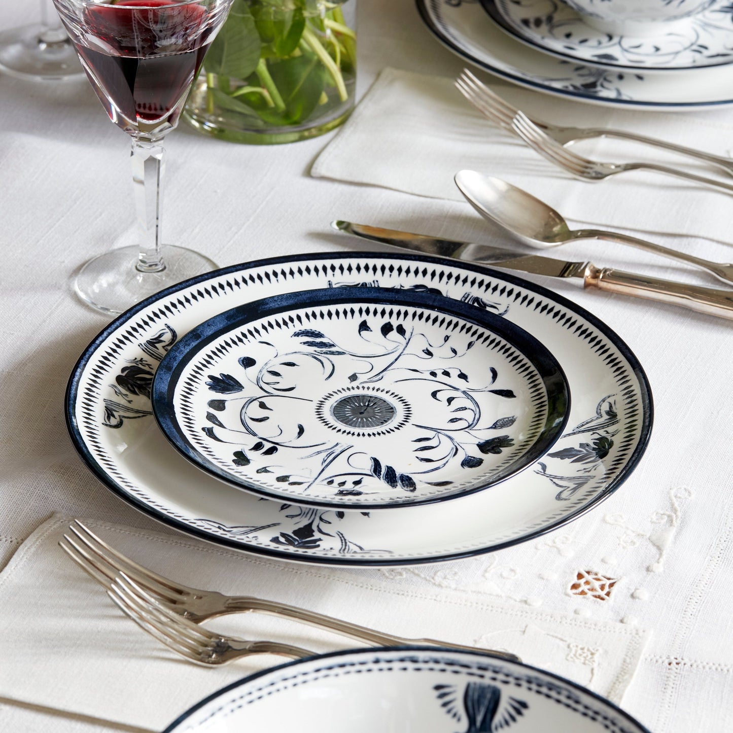 Bruges Porcelain Dinner Plate - Blue