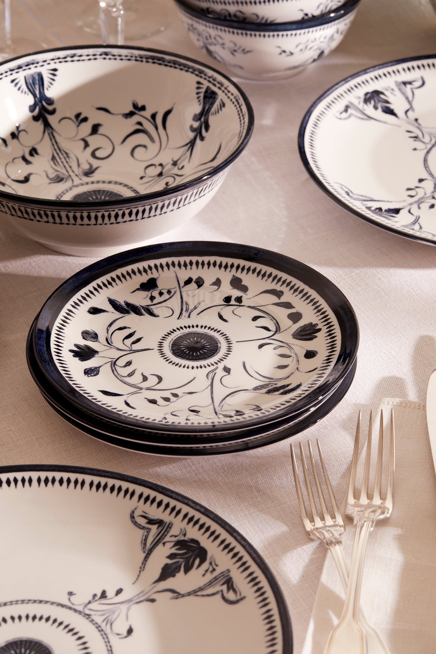 Bruges Porcelain Salad Plate - Blue