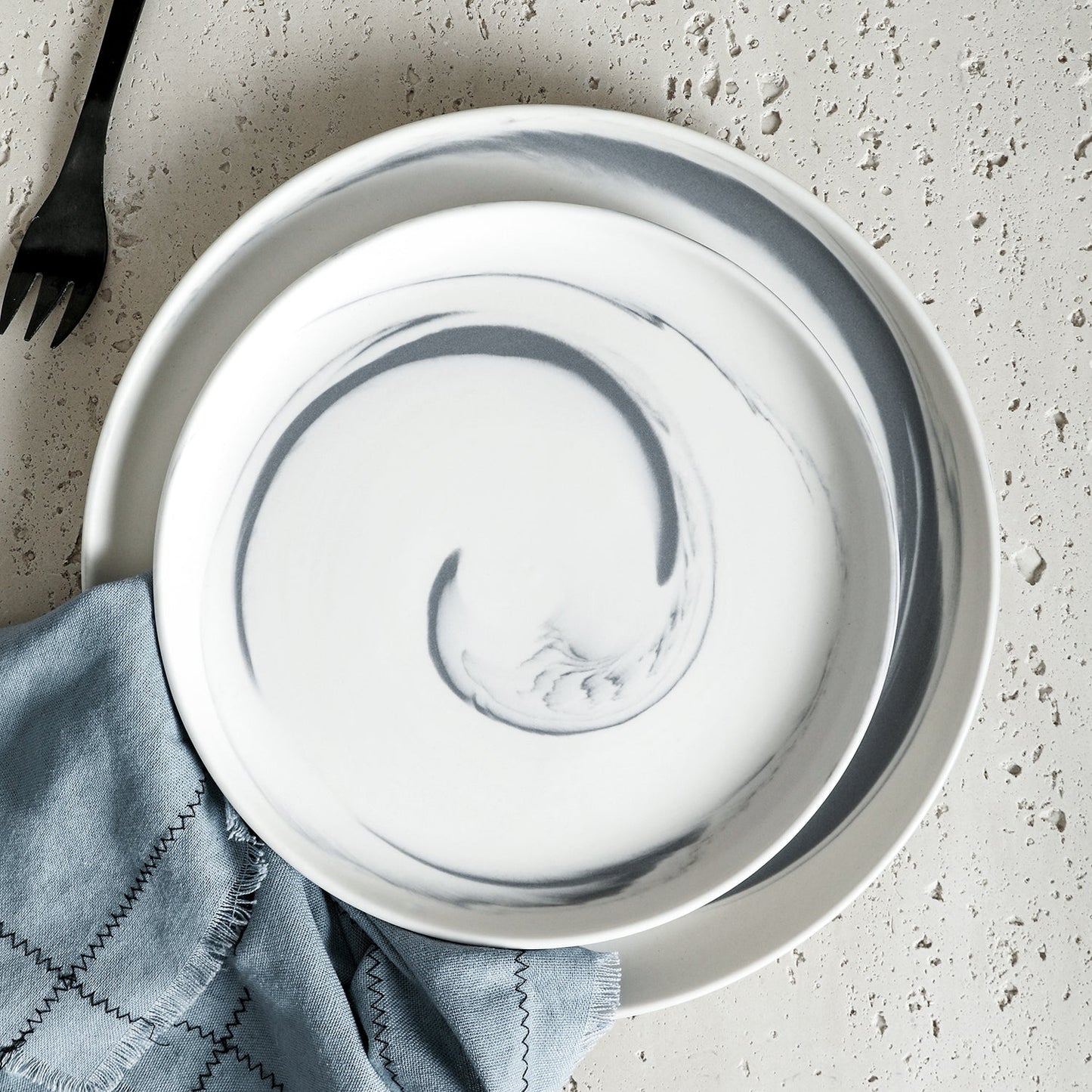 Brighton Porcelain Dinnerware Set - Gray
