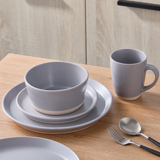 Jules Stoneware Dinnerware Set - Gray