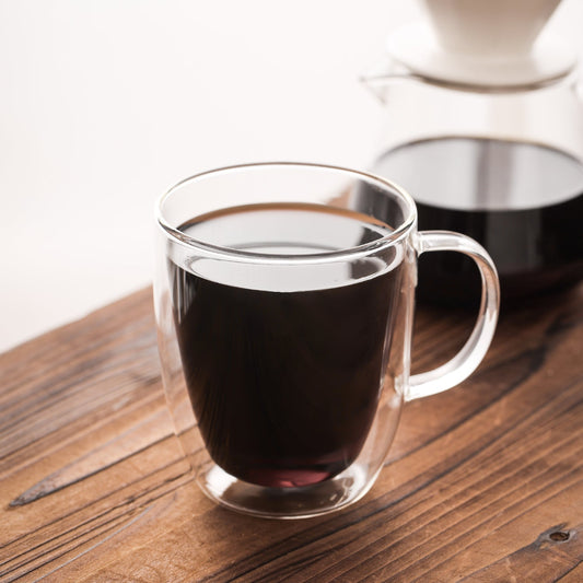 Set of 4 Double Wall Glass Mugs, Coffee Mugs, Tea Cups With Handle