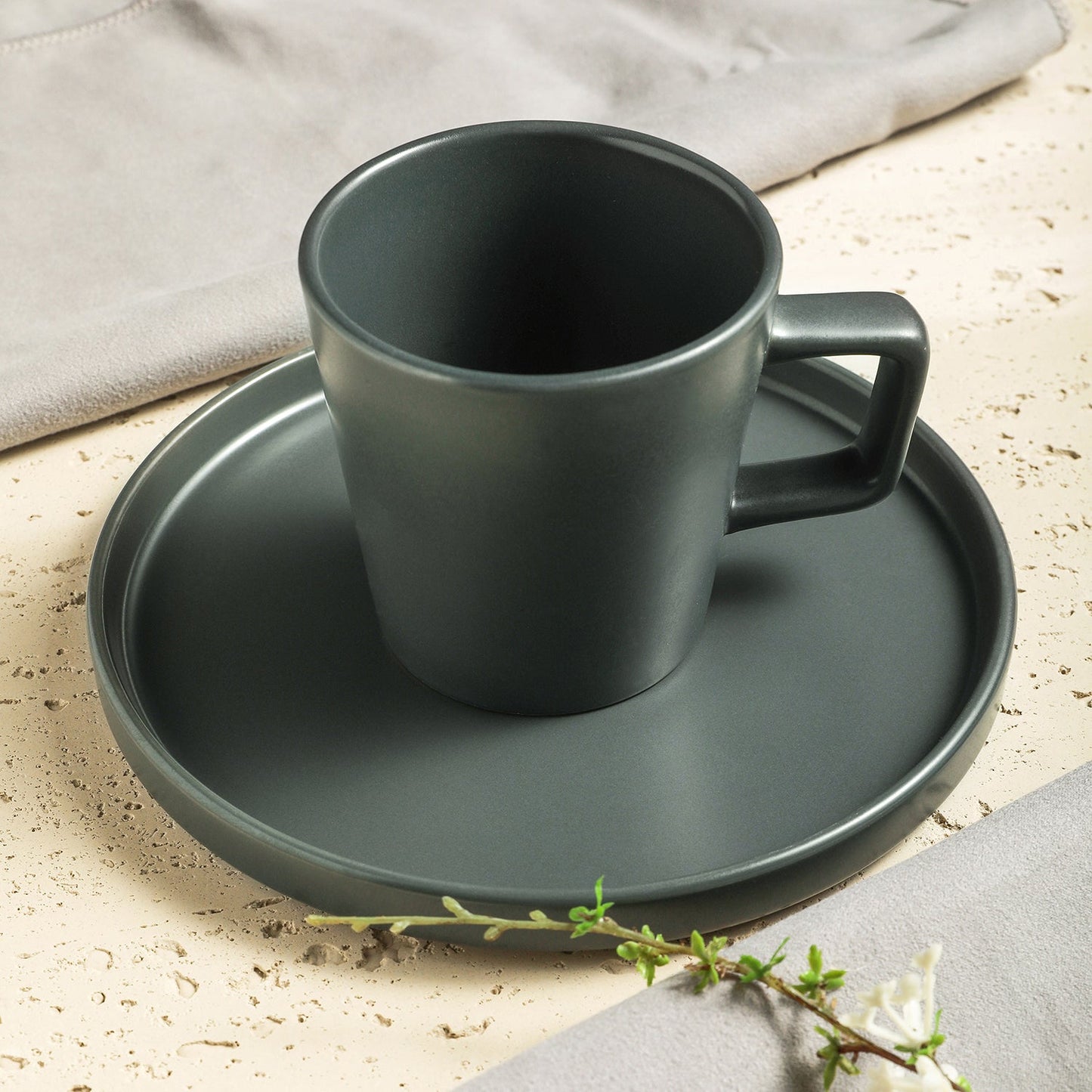 Celina Stoneware Dinnerware Set - Gray Matte