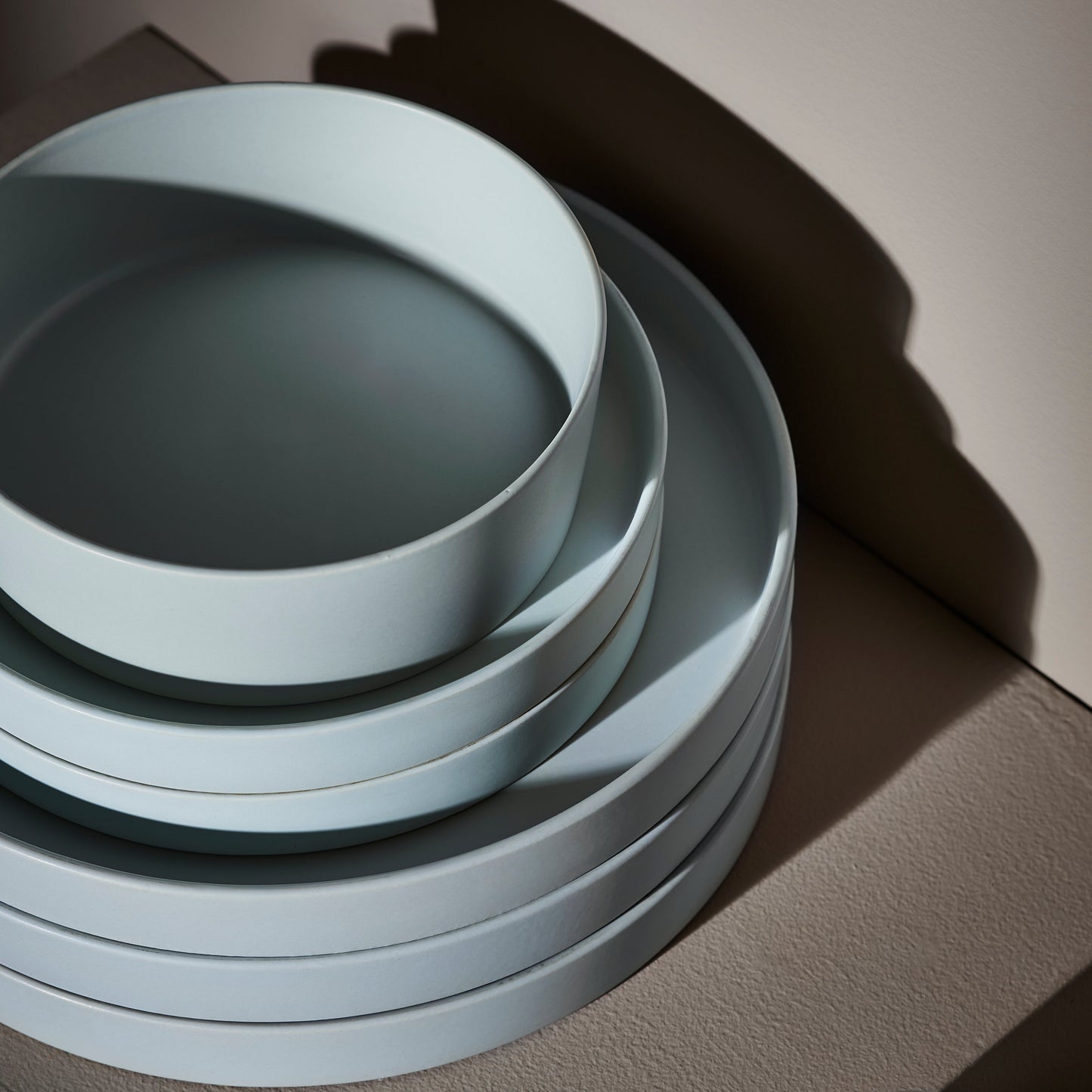 Modan Stoneware Dinnerware Set - Blue-Grey