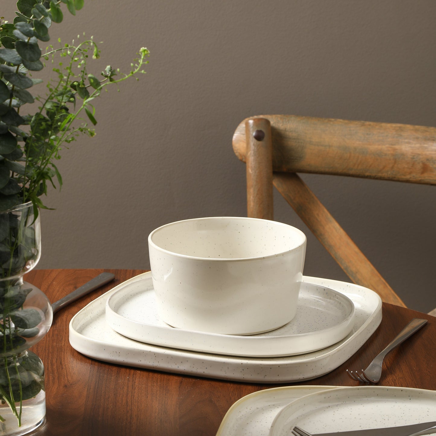 Cairo Stoneware Dinnerware Set - White