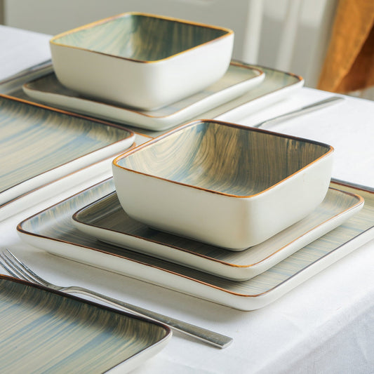 Esmeralda Porcelain Dinnerware Set - Green