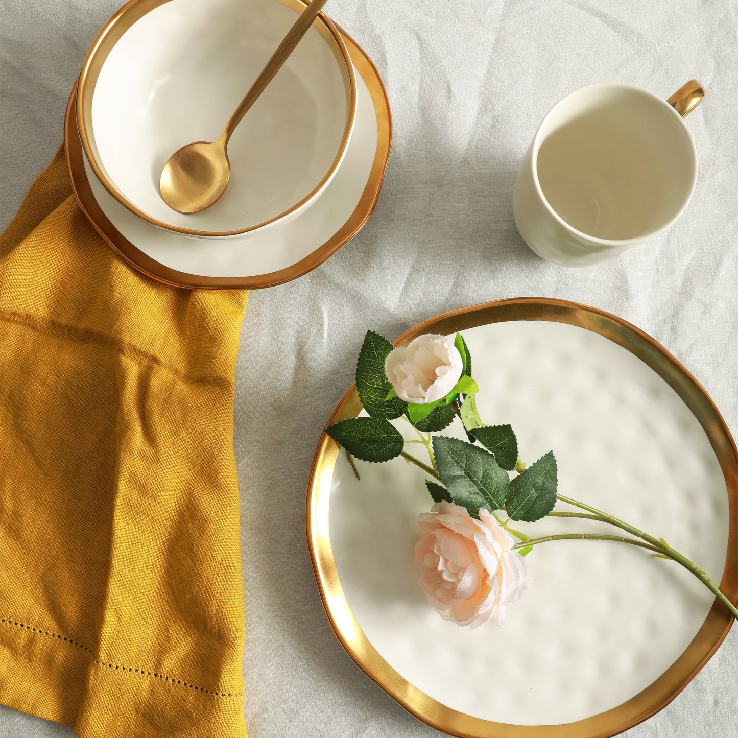 Florian Porcelain Dinnerware Set - White