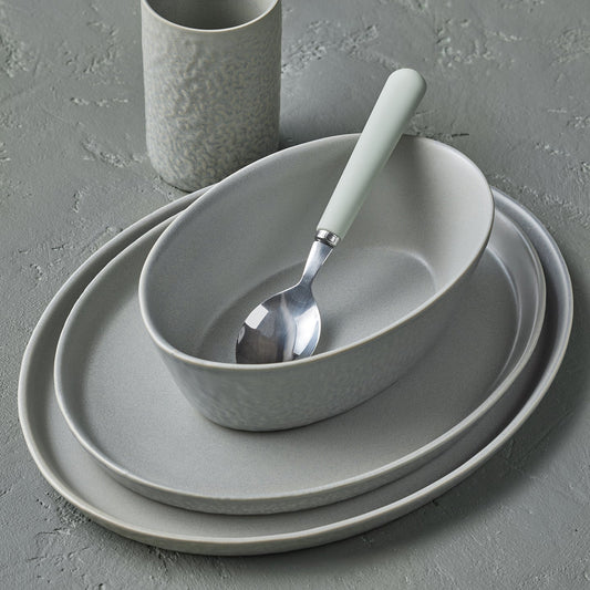 Katachi Stoneware Dinnerware Set - Grey