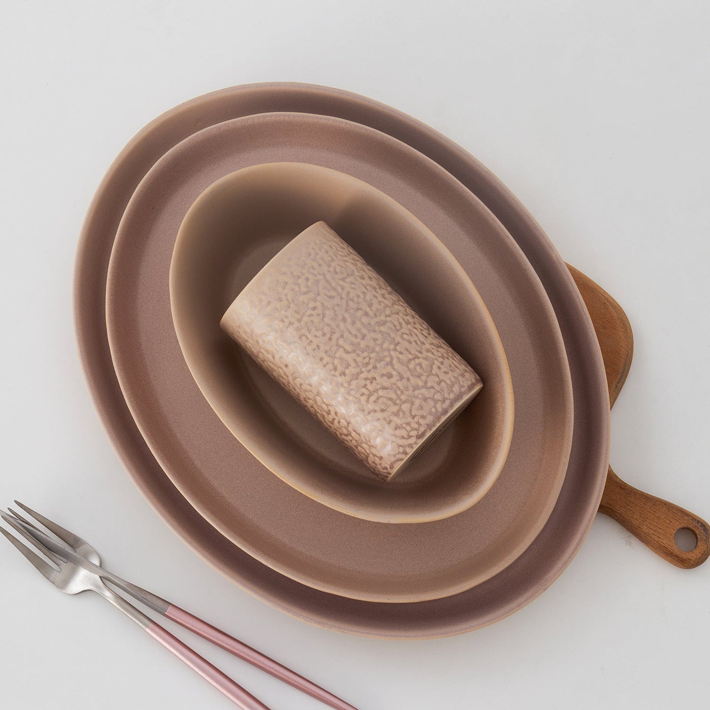 Katachi Stoneware Dinnerware Set - Nude