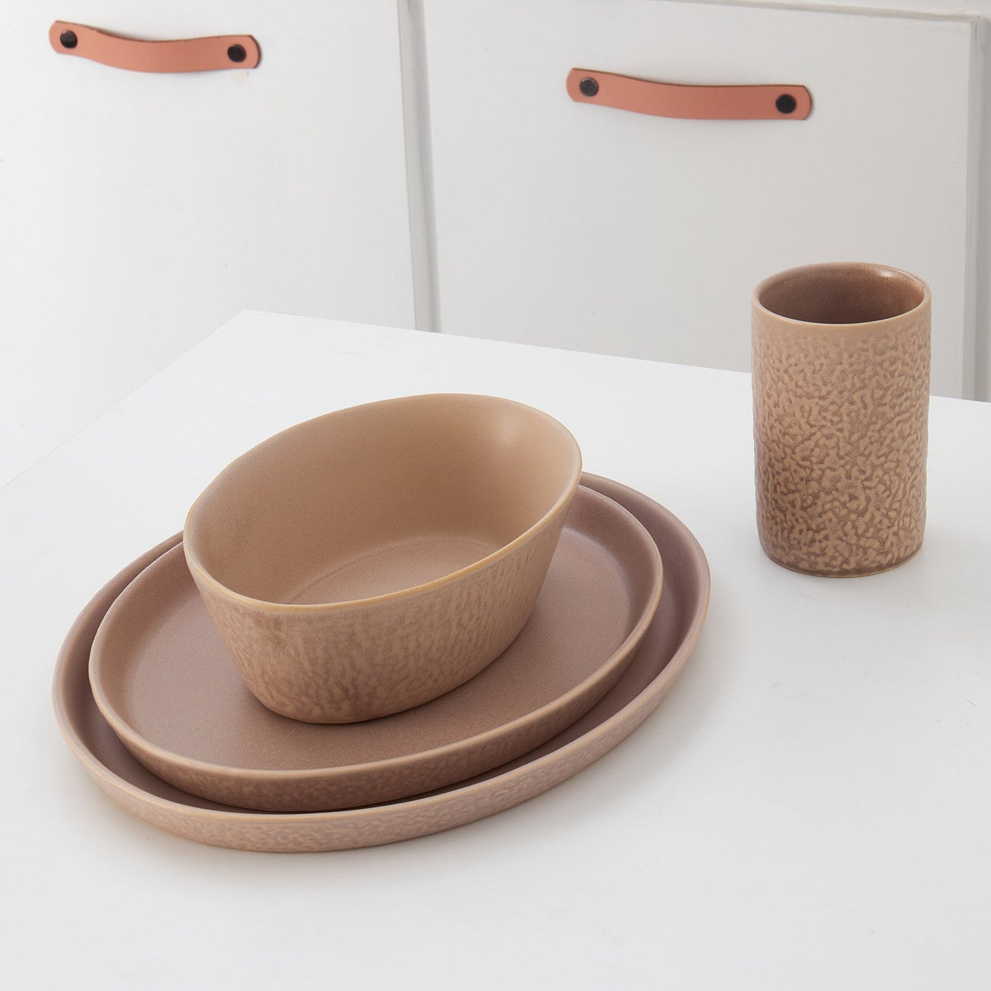 Katachi Stoneware Dinnerware Set - Nude