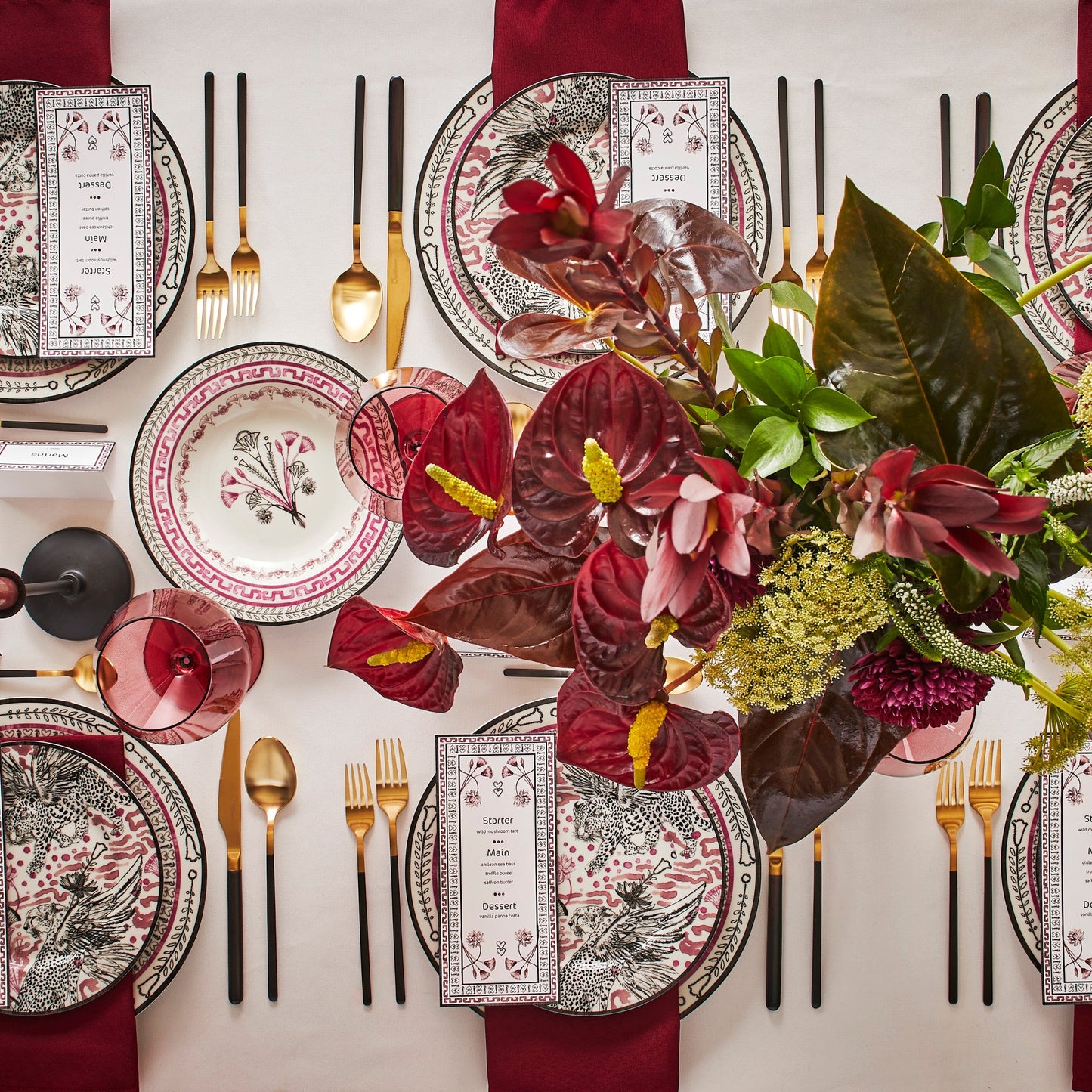 Marchesa Serengeti Porcelain Pasta Bowl Set - Multicolored