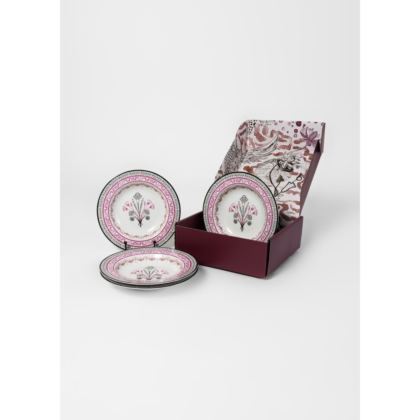 Marchesa Serengeti Porcelain Pasta Bowl Set - Multicolored