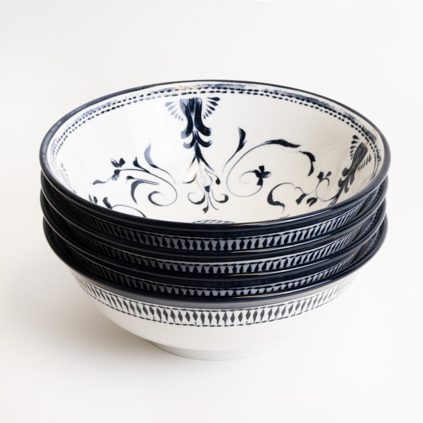 Bruges Porcelain Ramen Bowl  - Blue