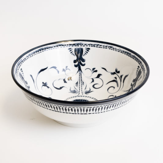 Bruges Porcelain Ramen Bowl  - Blue