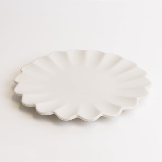 Dhalia Stoneware Salad Plate - White