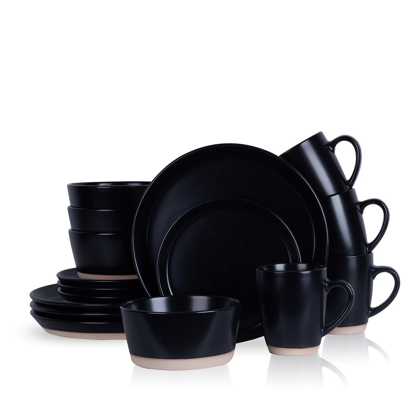 Jules Stoneware Dinnerware Set - Black