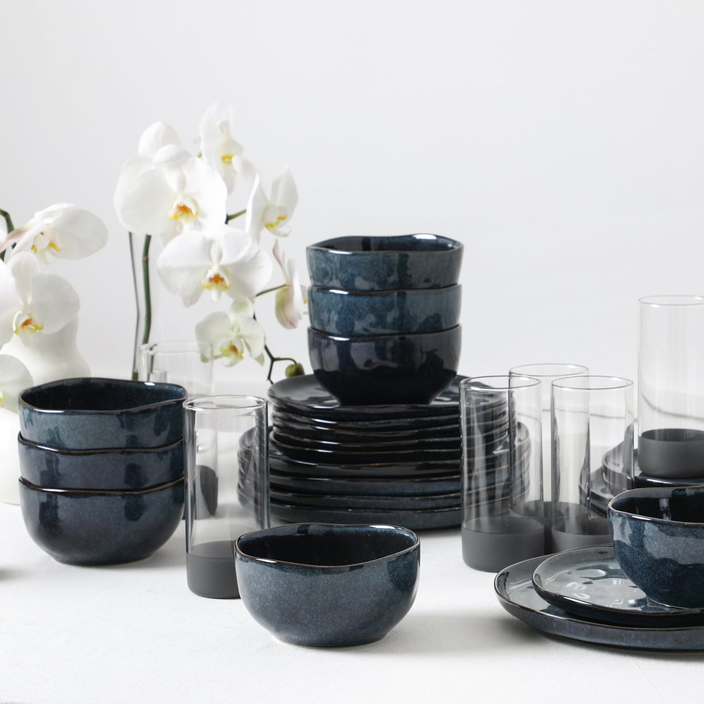 Stone Lain Mirella Stoneware Dinnerware Set, Includes Glasses
