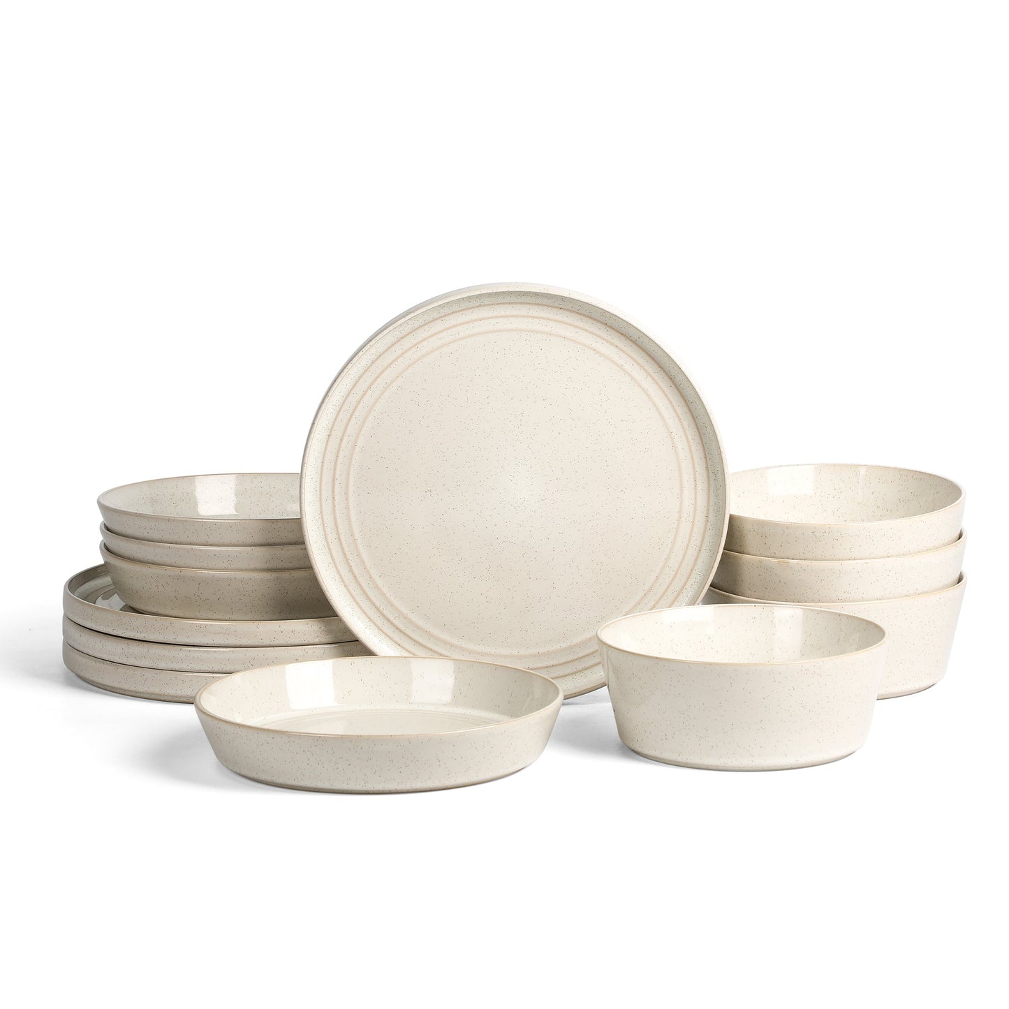 Claire Stoneware Dinnerware Set - White