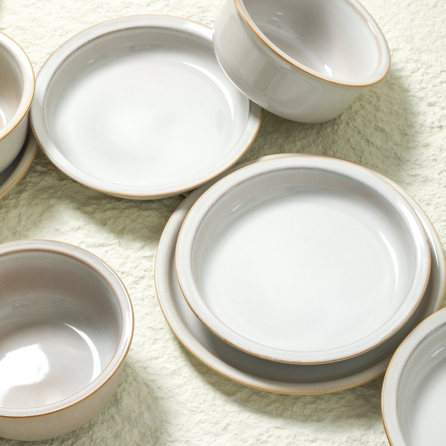 Slate Stoneware Pasta Bowl Set - White