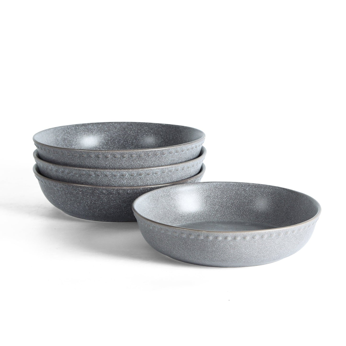 Comet Stoneware Pasta Bowl Set - Grey