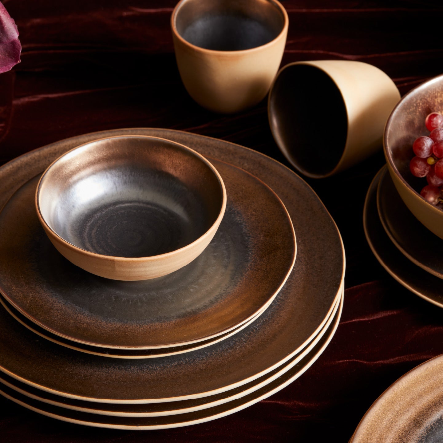 Akita Stoneware Dinnerware Set - Copper