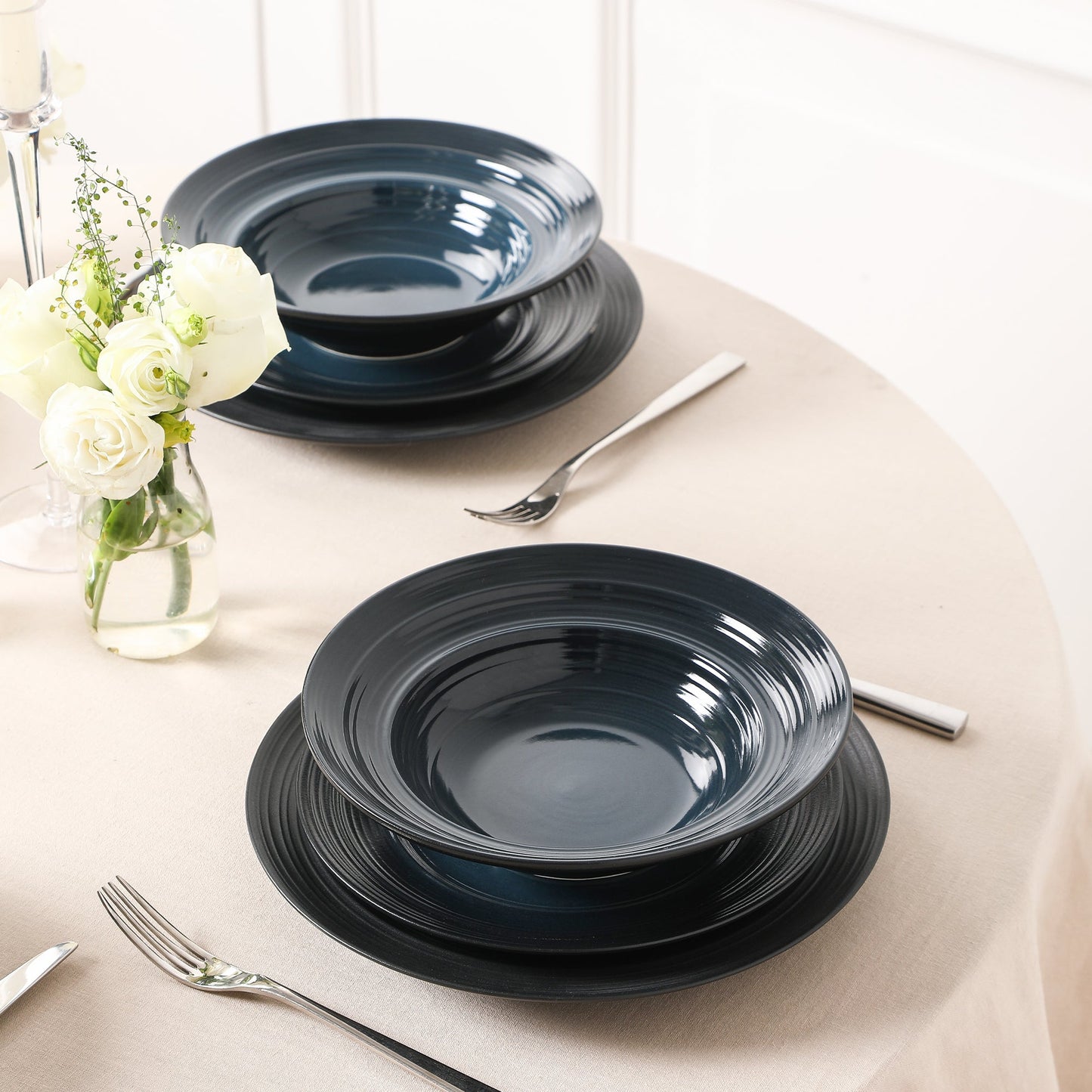 Celeste Stoneware Dinnerware Set - Blue