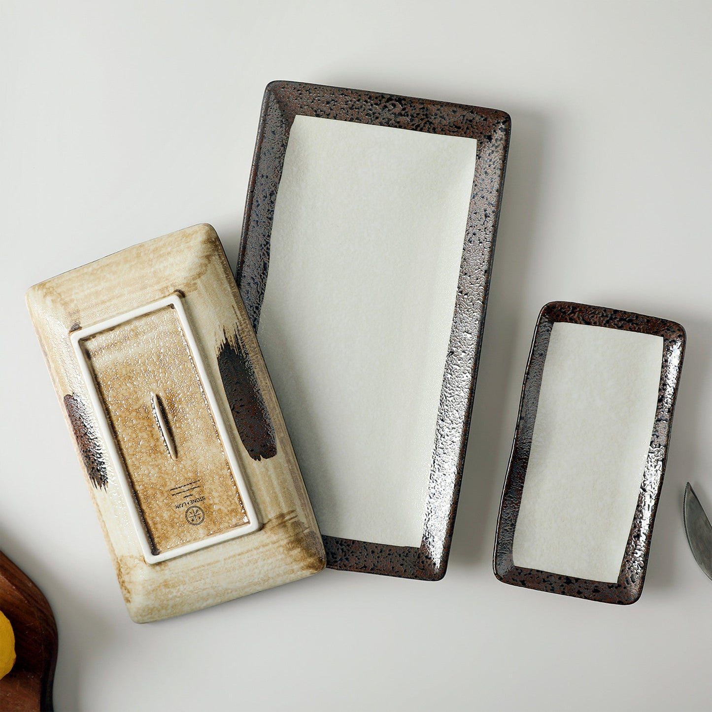 Lucy Porcelain Service Plate Set - Beige