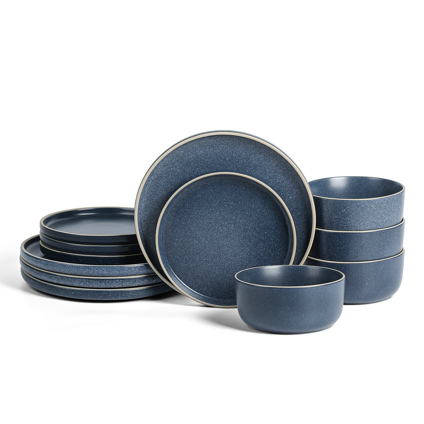Amber Stoneware Dinnerware Set - Blue
