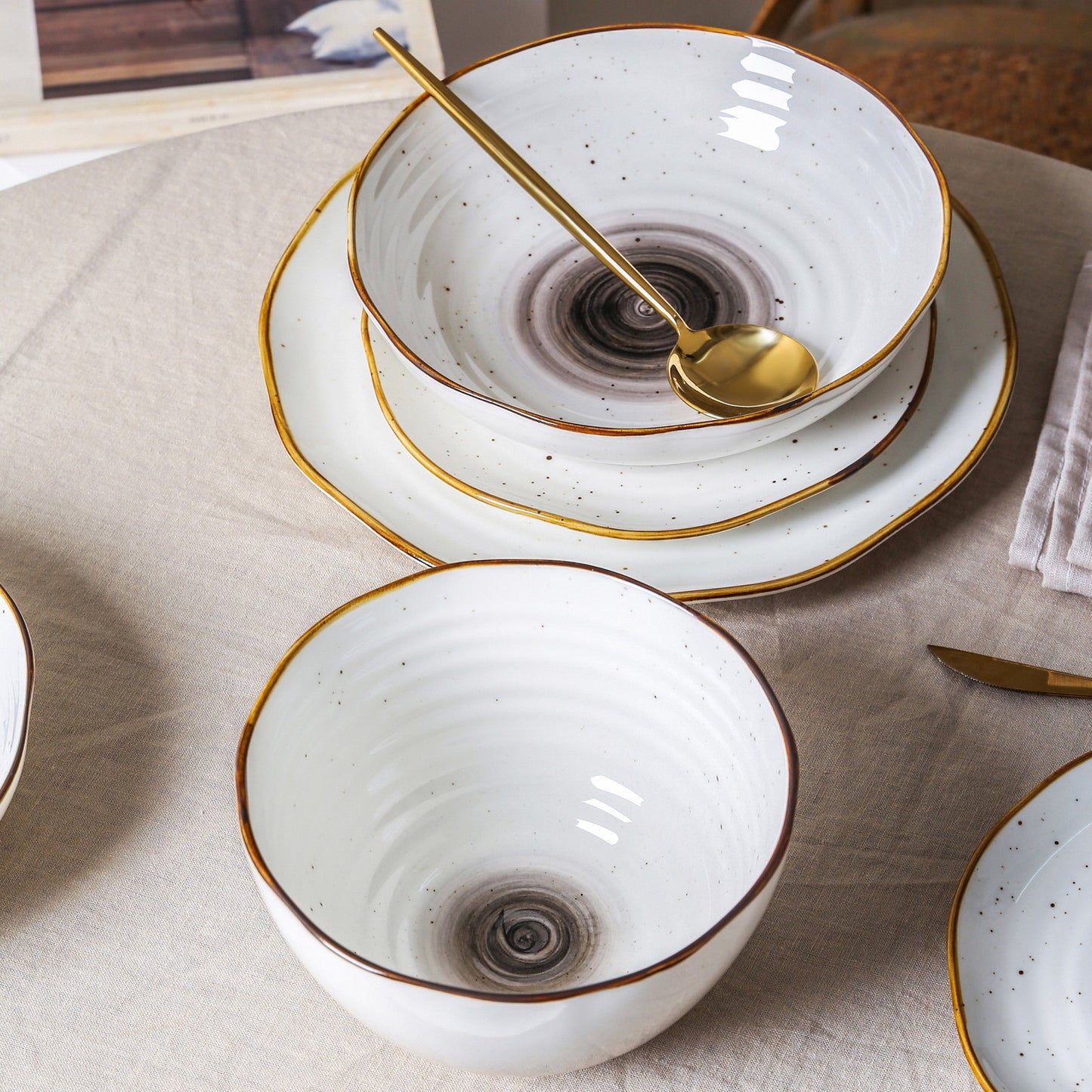 Luma Porcelain Dinnerware Set - Black