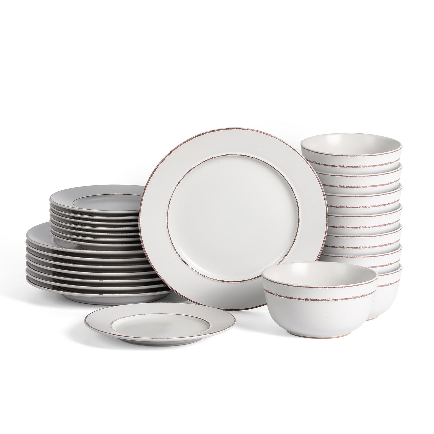 Hazel Stoneware Dinnerware Set - Grey