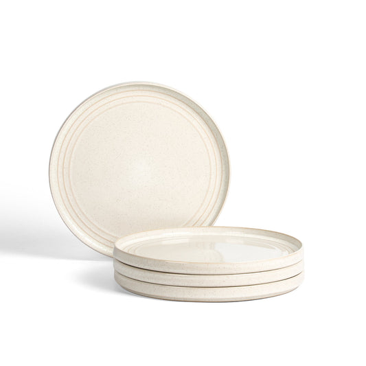 Claire Stoneware Dinner Plate Set - White