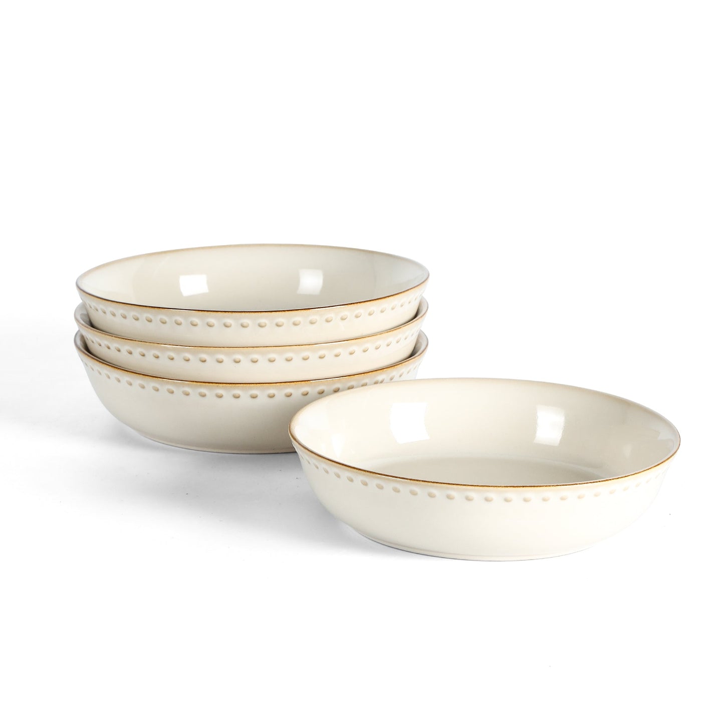 Comet Stoneware Pasta Bowl Set - Cream