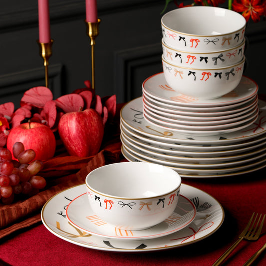 Rosie Porcelain Dinnerware Set - Multicolored