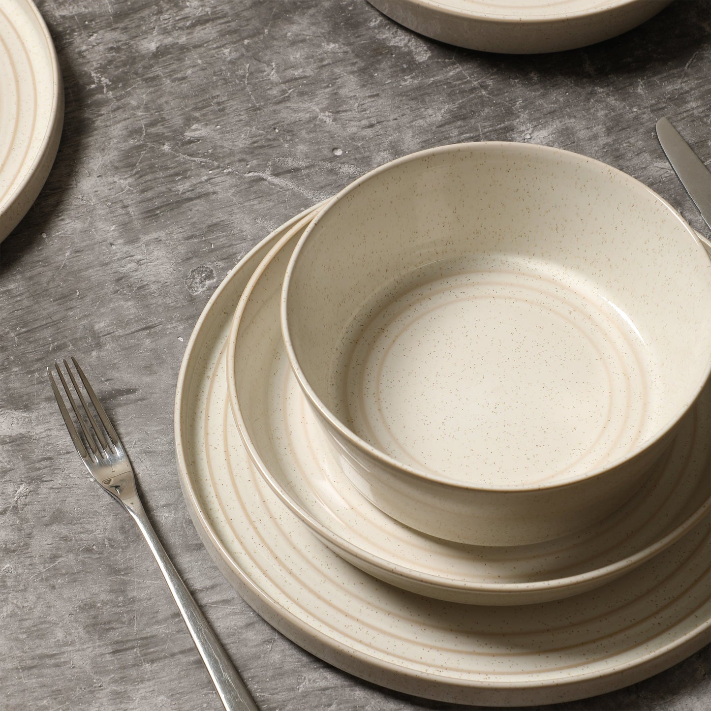 Claire Stoneware Bowl Set - White