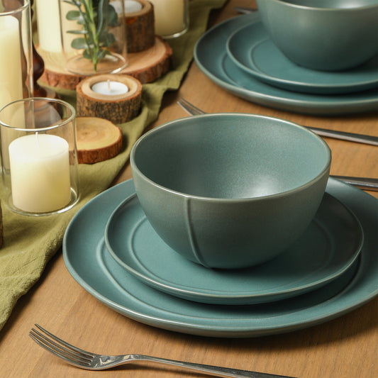 Infinity Stoneware Dinnerware Set - Green