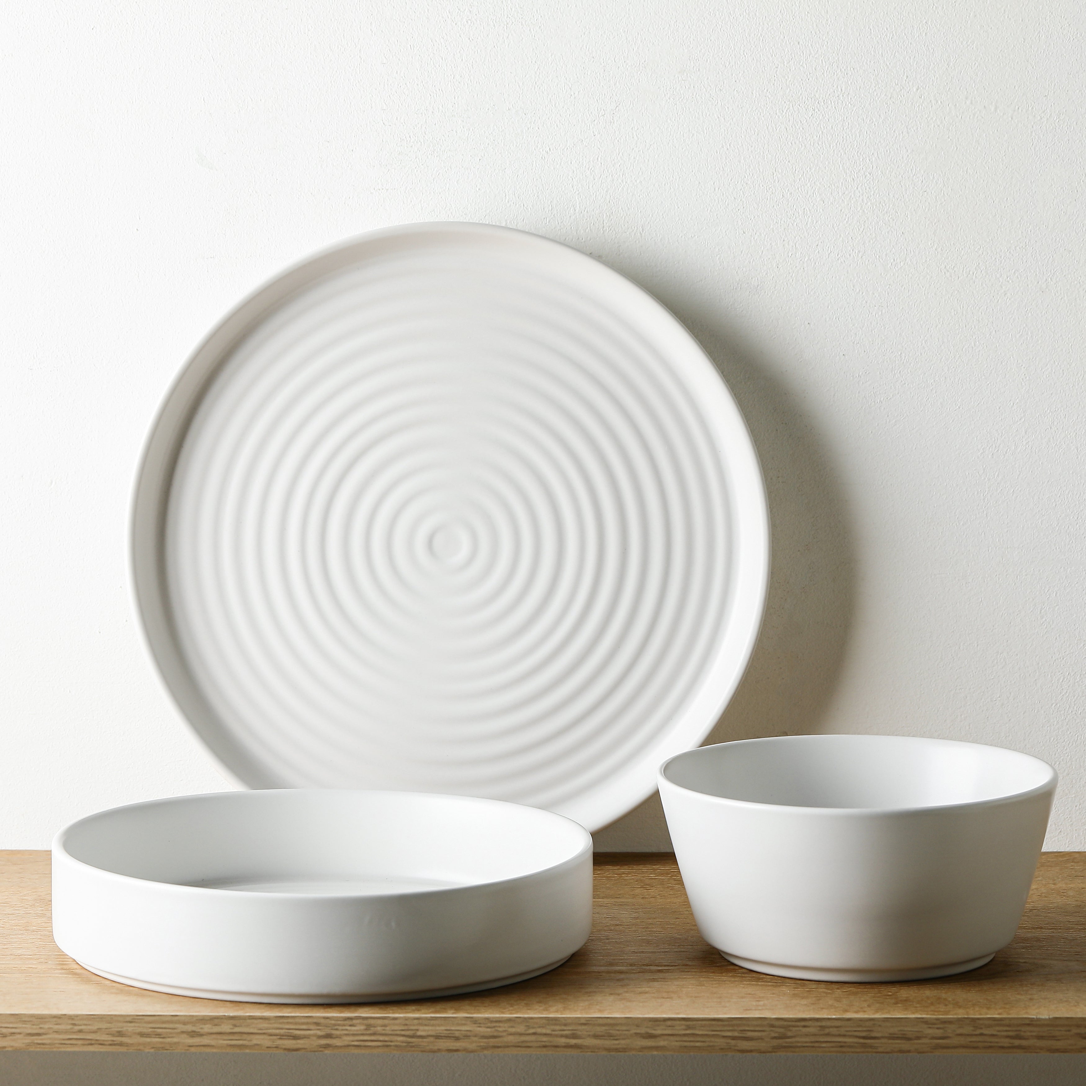 Elica Stoneware Dinnerware Set - White