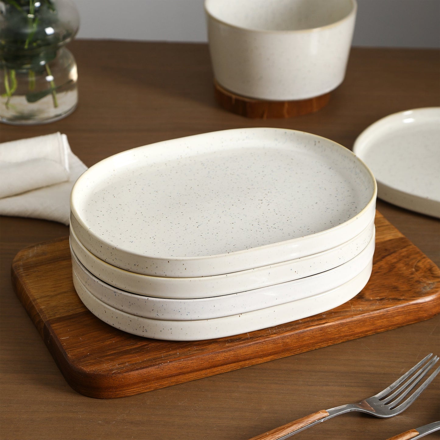 Cairo Stoneware Dinnerware Set - White