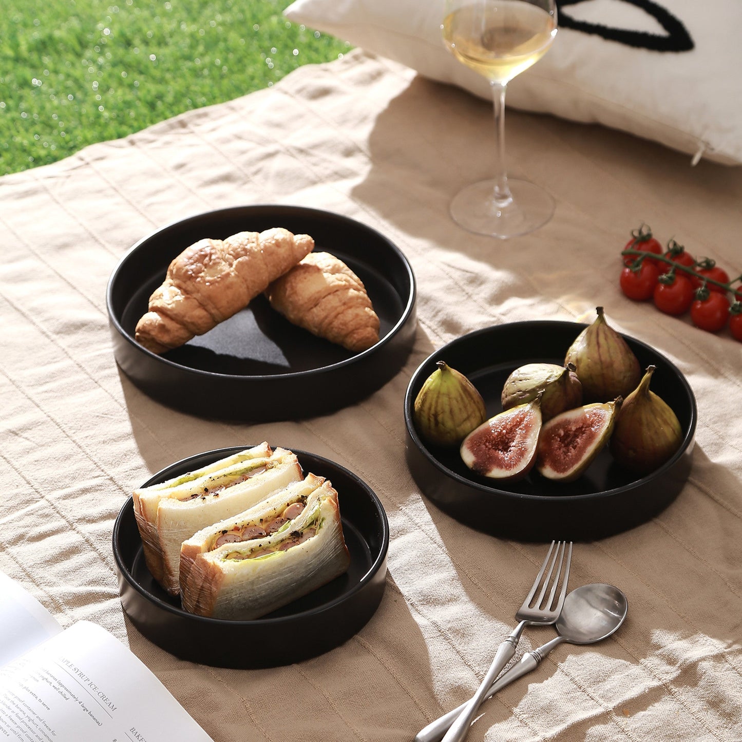 Celina Stoneware Serving Bowl - Black, Set of 3