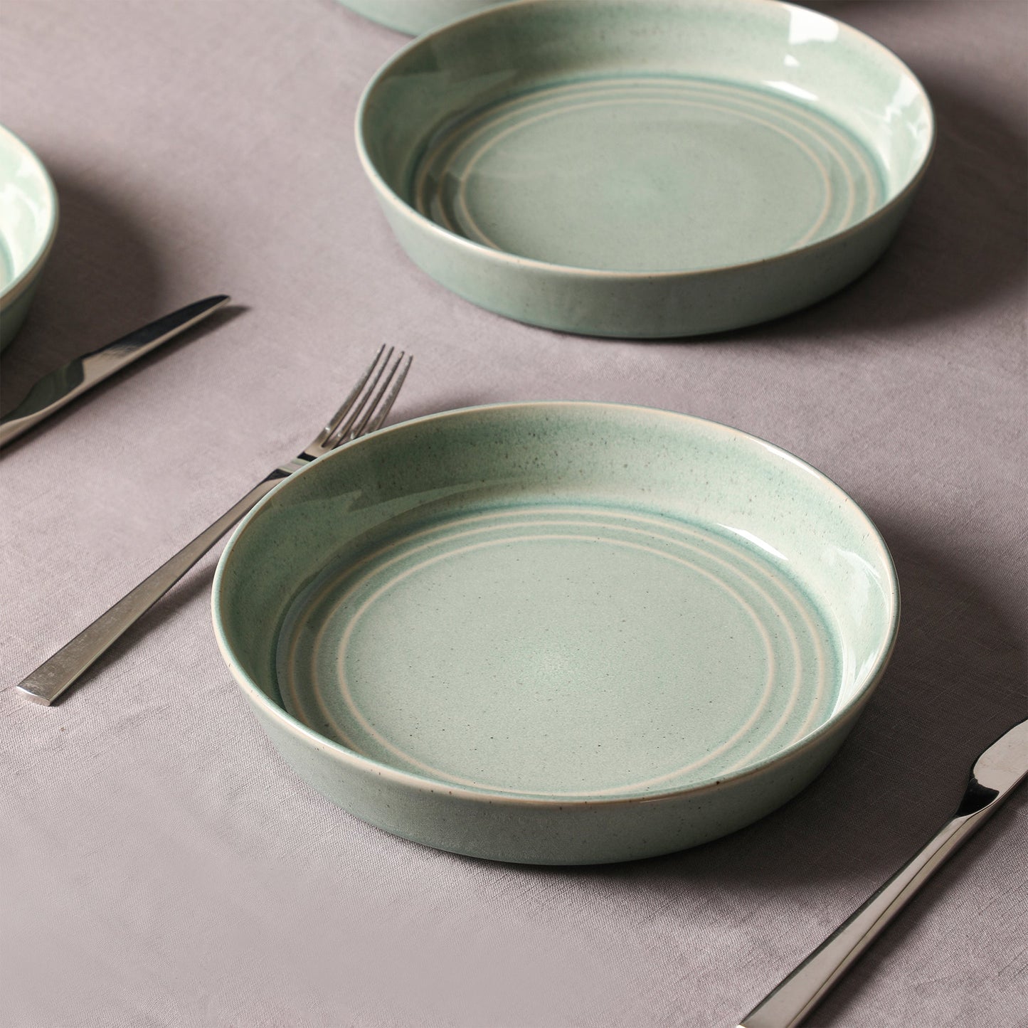 Claire Stoneware Pasta Bowl Set - Green