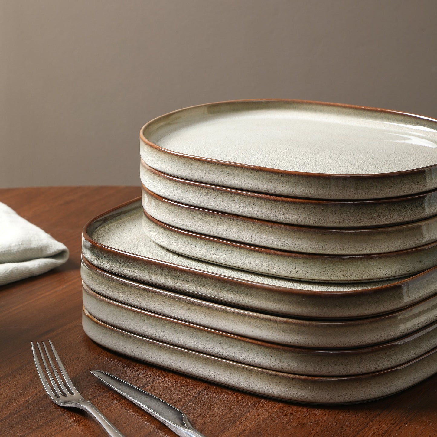 Cairo Stoneware Dinnerware Set - Grey