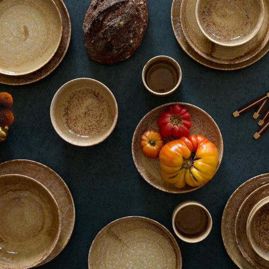 Hanami Stoneware Dinnerware Set - Beige